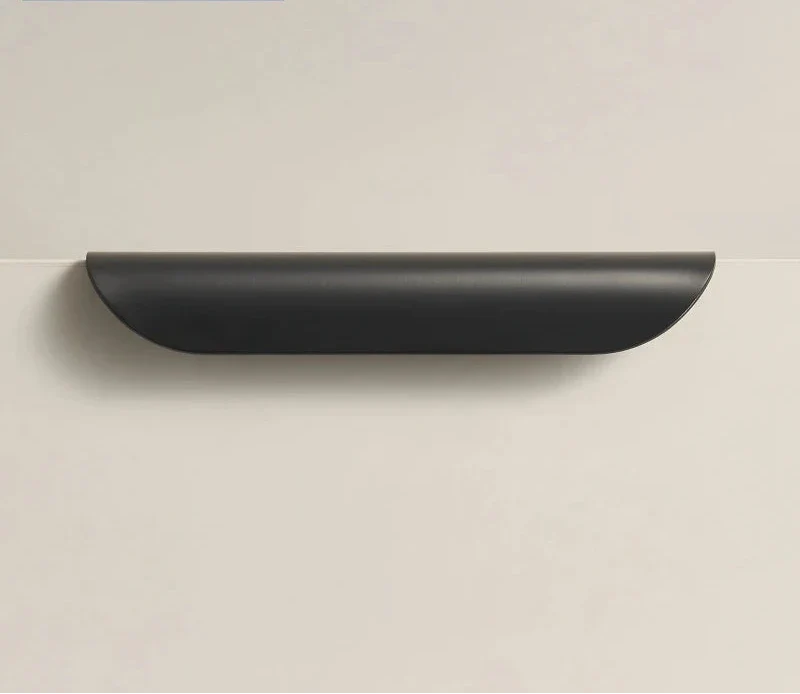 Brass Fold Edge Pull Handle – Curved Cabinet & Drawer Pull