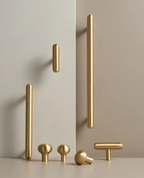 Solid Brass Smooth Round Knob – Elegant Cabinet & Drawer T-Bar Handle