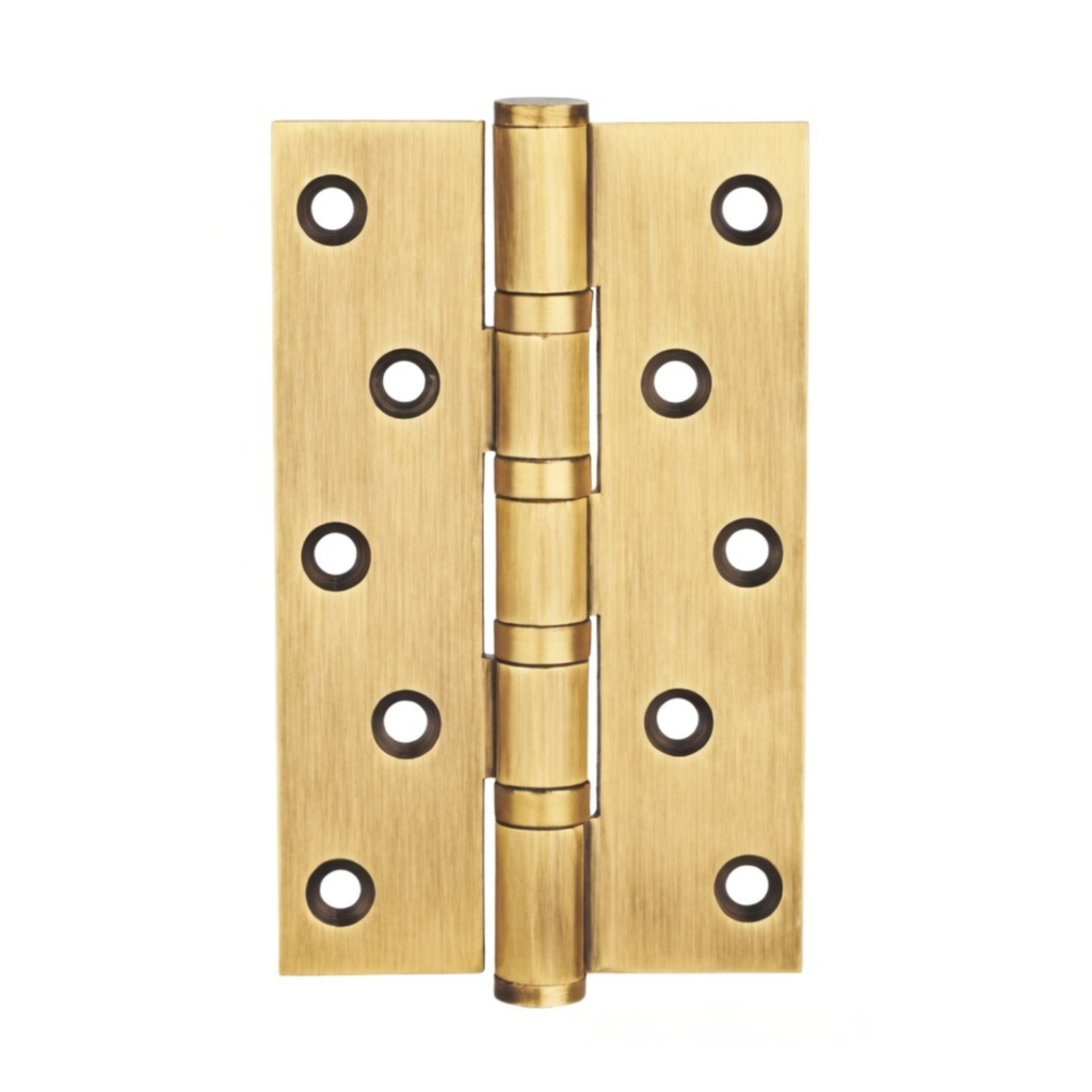 Stepped Brass Butt Hinge — 4" or 5" H × 3.03" W