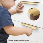 Invisible Aluminum Edge Pull Handle – Modern Curved Cabinet & Drawer Pull