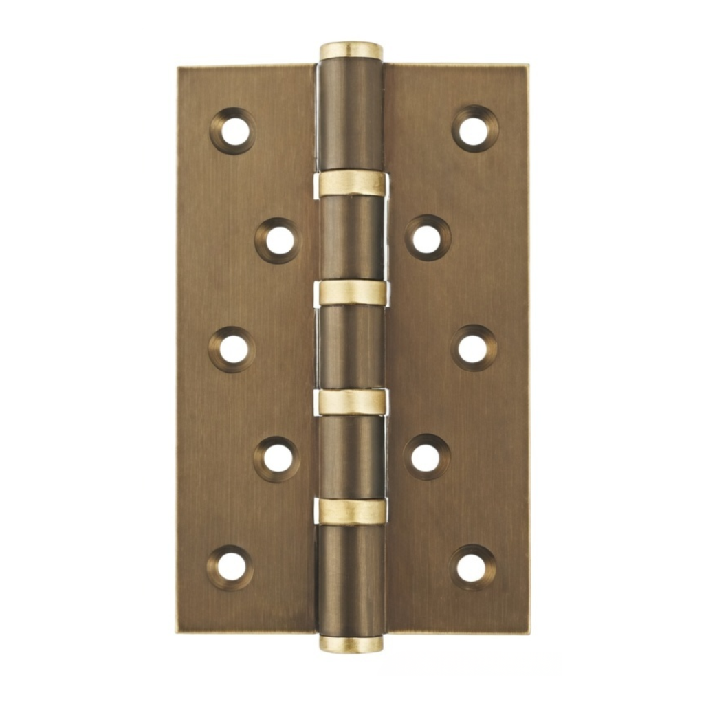 Stepped Brass Butt Hinge — 4" or 5" H × 3.03" W