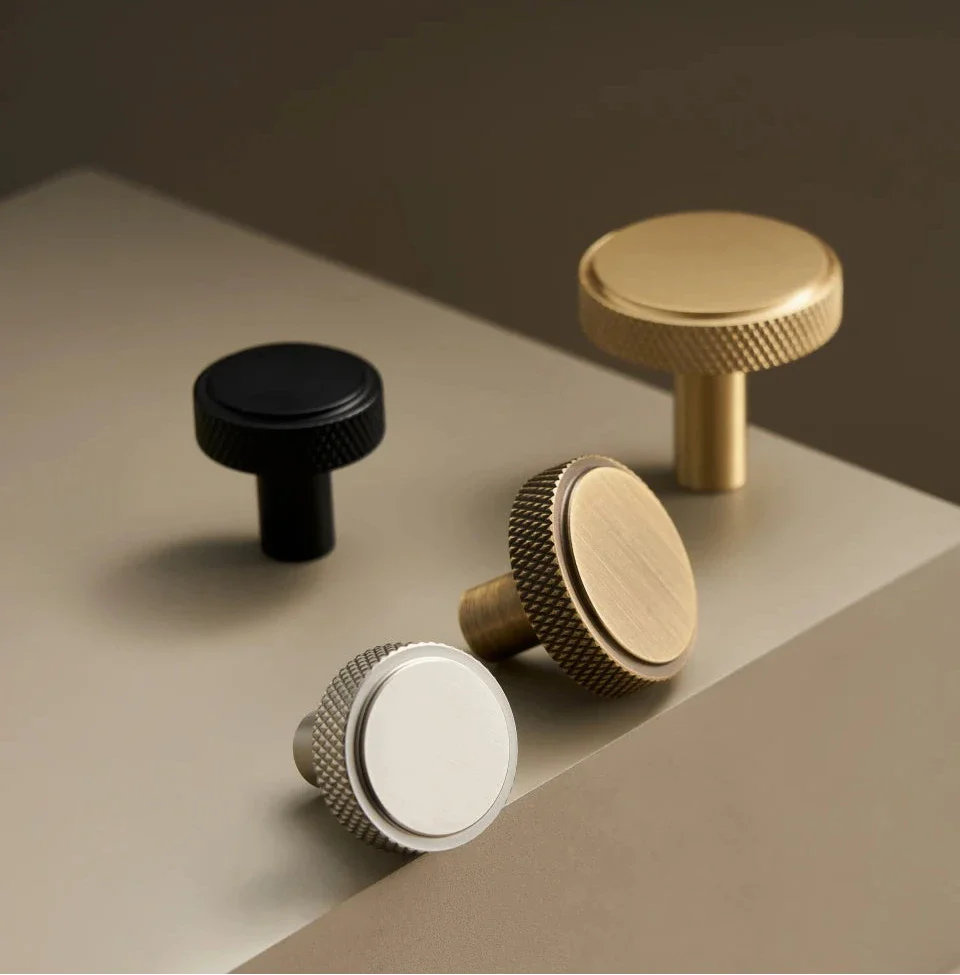 Solid Brass Knurled Cabinet knob