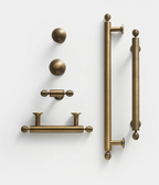 Solid Brass Ball Handle – Antique T-Bar Cabinet & Wardrobe Pull