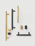 Brass Cross Knurled Handle – Gold, Antique & Black Brass Cabinet Pulls and T-Bar Knobs