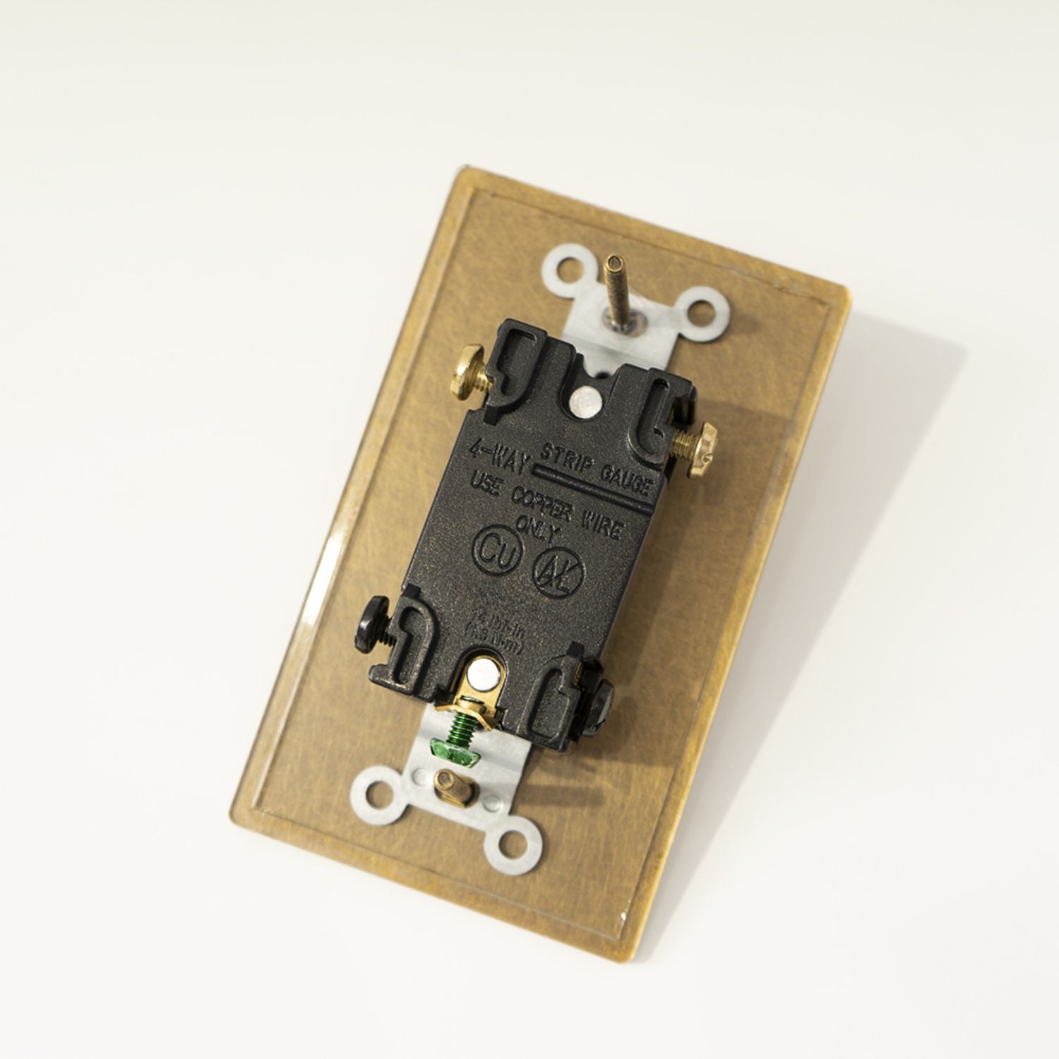 1-Gang Solid Brass Knurled Toggle Light Switch