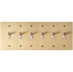 6-Gang Solid Brass Knurled Toggle Light Switch