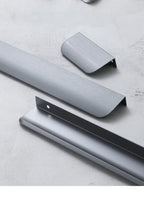 Invisible Aluminum Edge Pull Handle – Modern Curved Cabinet & Drawer Pull