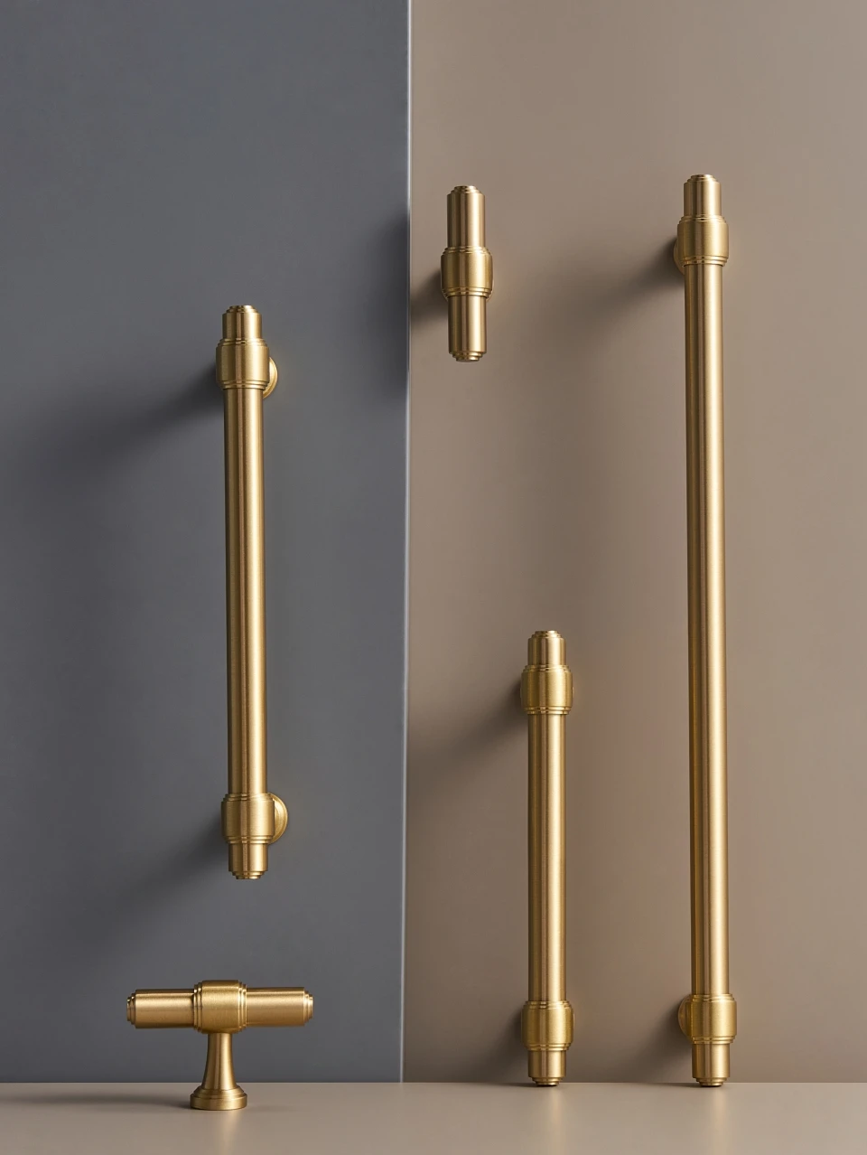 Solid Brass European Luxury Handle – Cabinet Knobs & T-Bar Drawer Pull