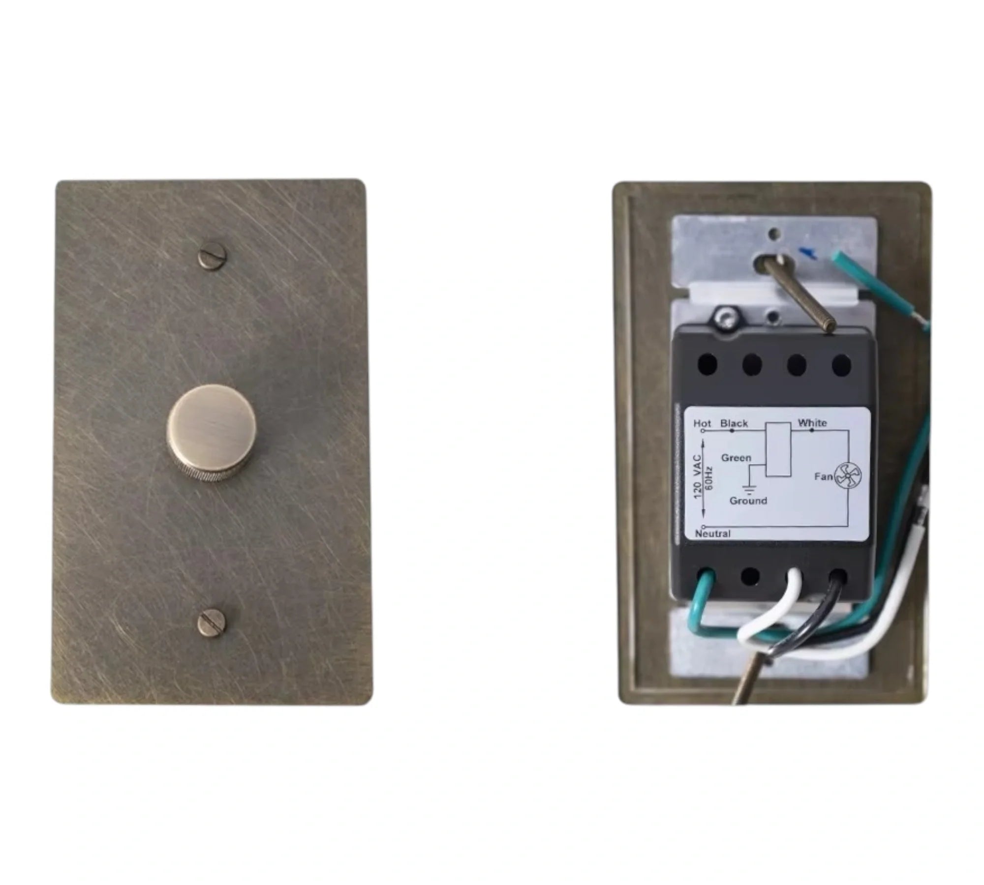 Aged bronze Fan control switch