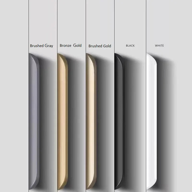 Invisible Aluminum Edge Pull Handle – Modern Curved Cabinet & Drawer Pull
