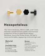 Flower Cabinet Knob – Elegant Hexapetal Design