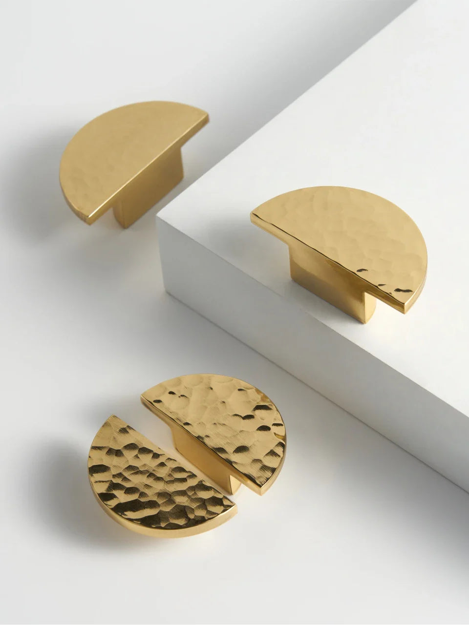 Solid Brass Hammered Cabinet knob Handle