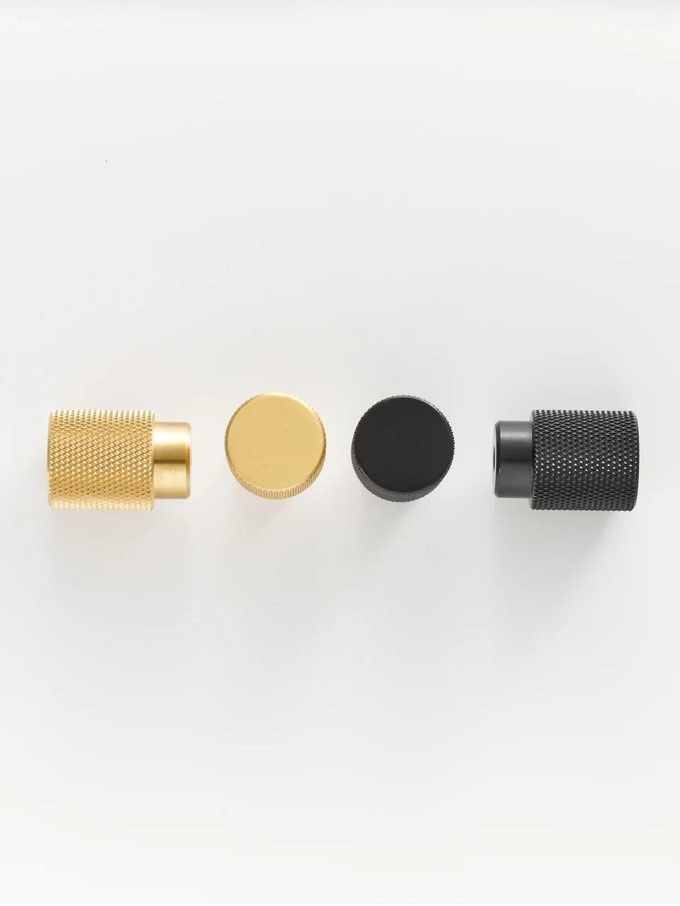 Solid Brass Knurled Cabinet Knob – Brushed Cross Design