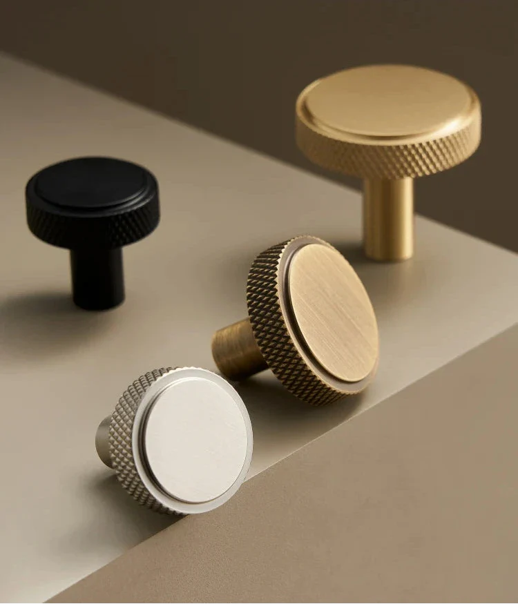 Solid Brass Knurled Cabinet knob