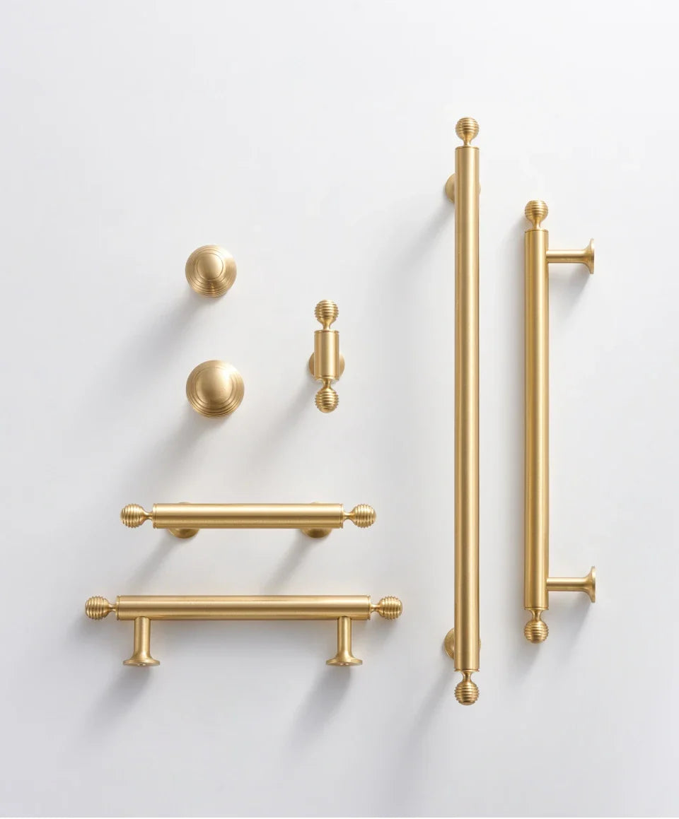 French Luxury Brass Handle – Gold Cabinet & Wardrobe Pull Knob Set