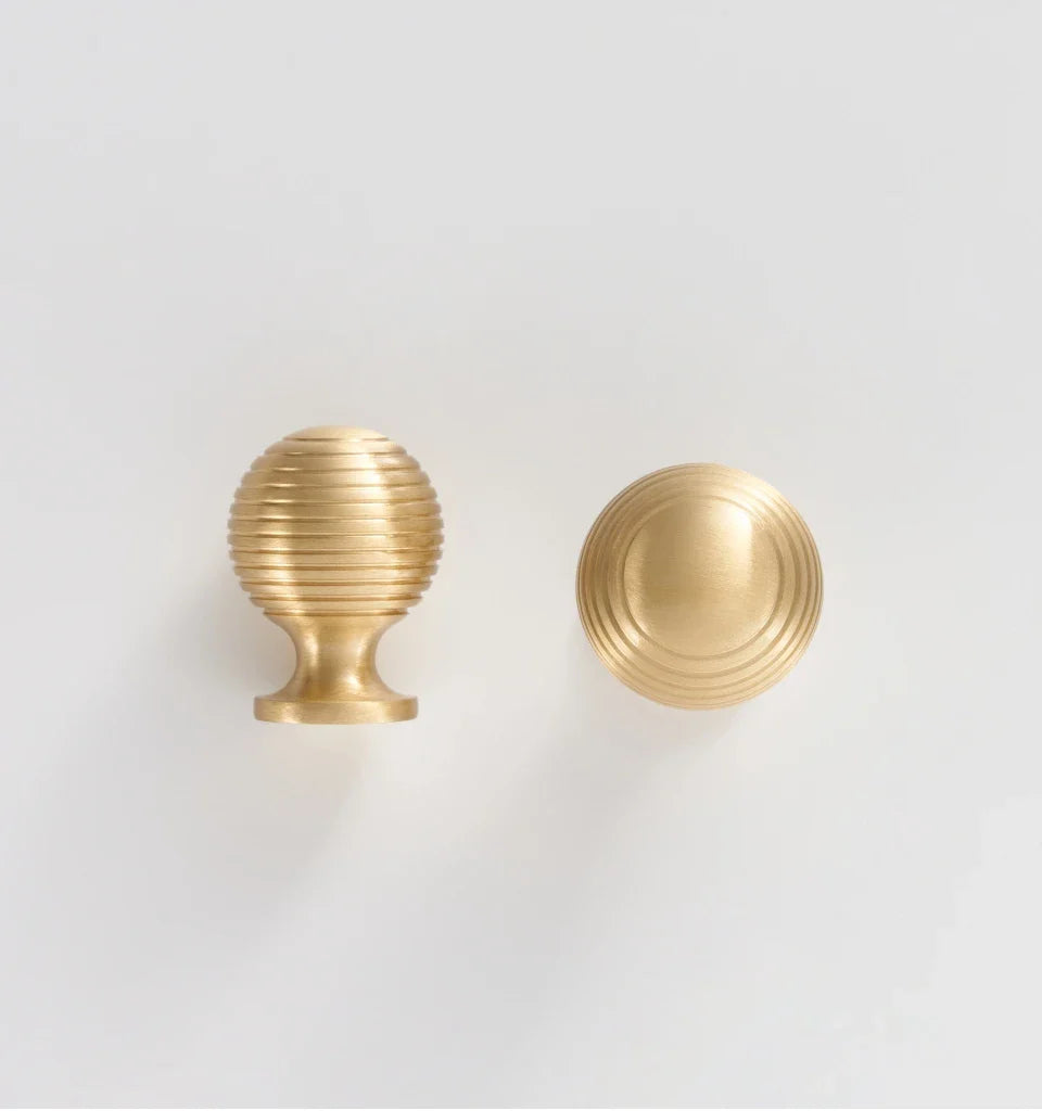 French Luxury Brass Handle – Gold Cabinet & Wardrobe Pull Knob Set