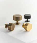 Solid Brass Art Deco Handle – Vertical Line Cabinet Knobs & T-Bar Pulls