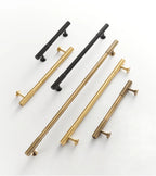 Solid Brass Art Deco Handle – Vertical Line Cabinet Knobs & T-Bar Pulls