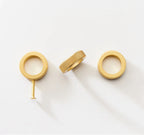 Solid Brass Knurled Ring Cabinet Knob