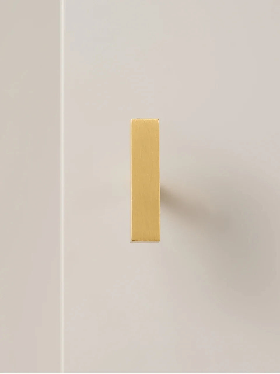 Solid Brass Square Handle – Modern T-Knob Cabinet & Drawer Pull