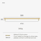 Measurement chart for a gold brass stepped ring pull 500 mm with dimensions and weight information.