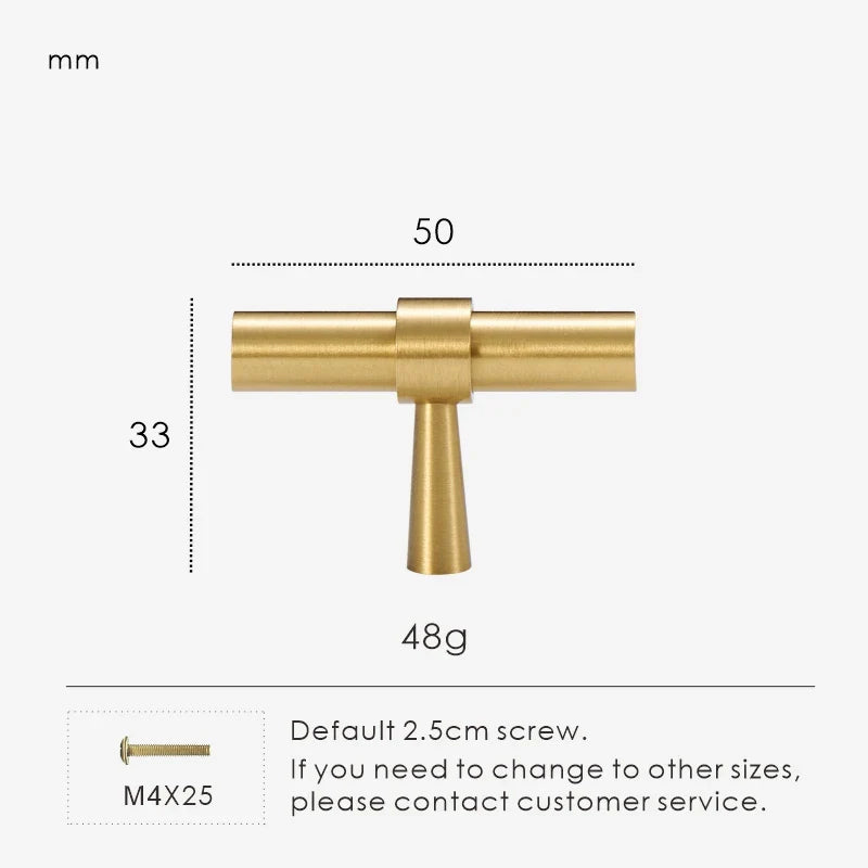 Measurement chart for a gold brass stepped ring t-bar 50 mm with dimensions and weight information.