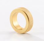 Solid Brass Knurled Ring Cabinet Knob