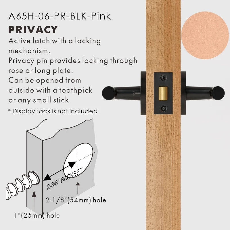 Leather Wrapped Solid Brass Door Lever Set, US Standard