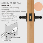Leather Wrapped Solid Brass Door Lever Set, US Standard