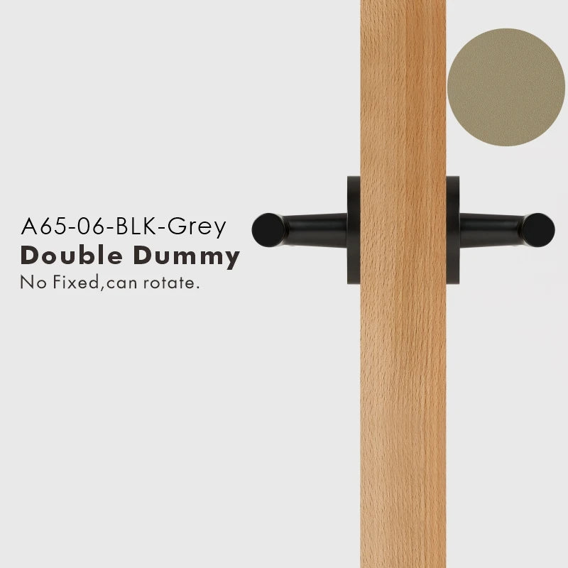 Leather Wrapped Solid Brass Door Lever Set, US Standard