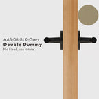 Leather Wrapped Solid Brass Door Lever Set, US Standard