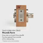 Plain Solid Brass Privacy Thumb Turn, US Standard