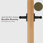 Leather Wrapped Solid Brass Door Lever Set, US Standard