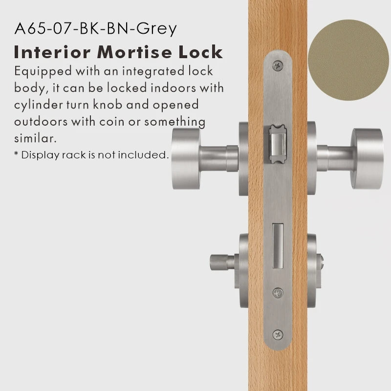Round Solid Brass Door Knob Set, US Standard