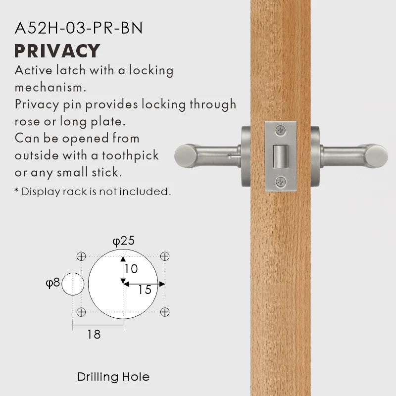 Linear Knurled Solid Brass Door Lever Set, European Mortise