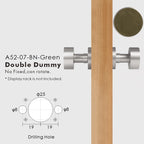 Round Solid Brass Door Knob Set, European Mortise