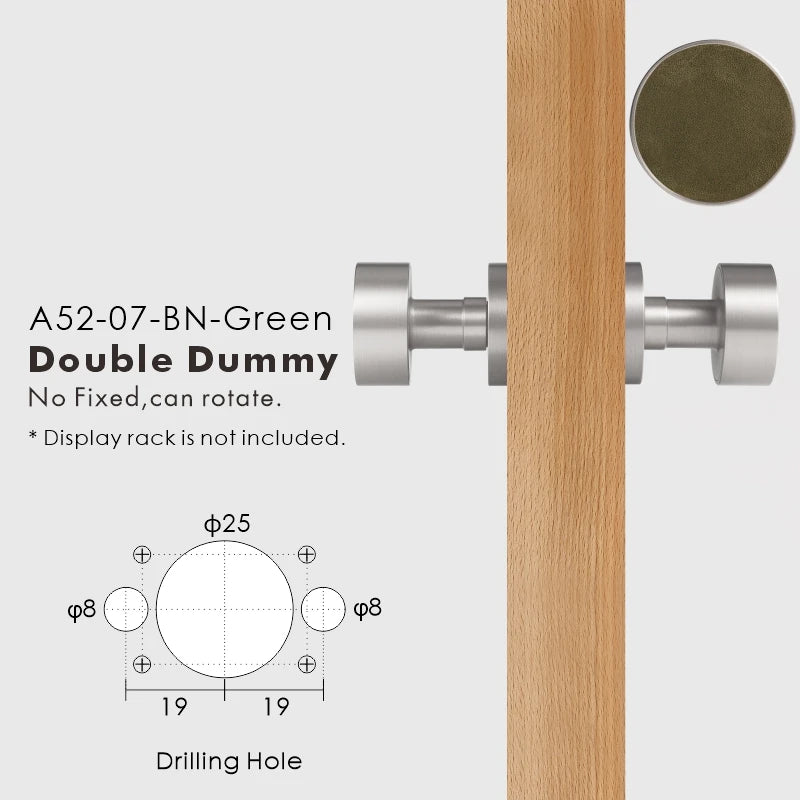 Round Solid Brass Door Knob Set, European Mortise