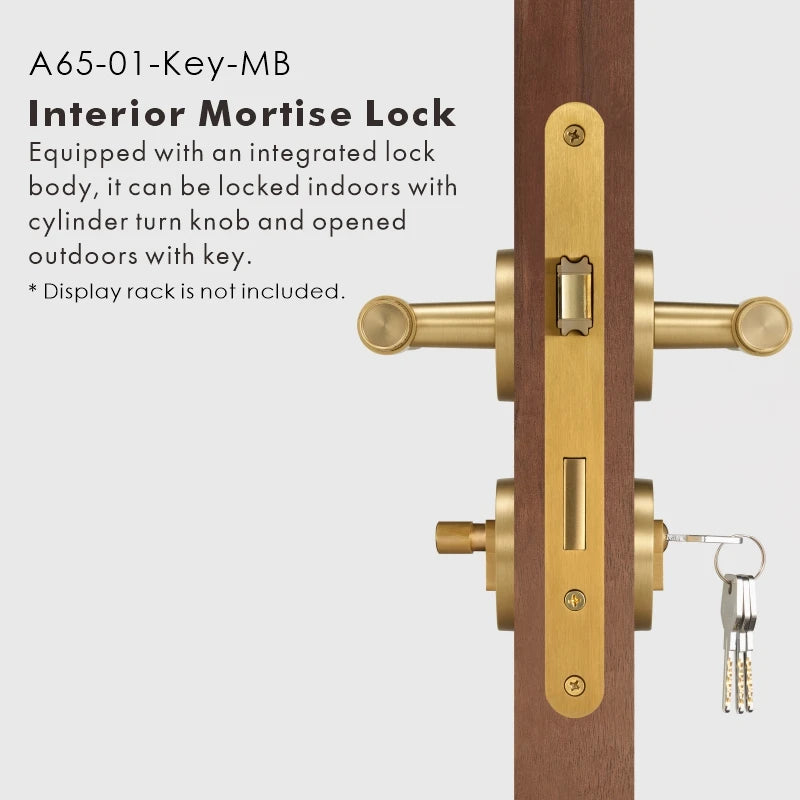 Cross Knurled Solid Brass Door Lever Set, US Standard