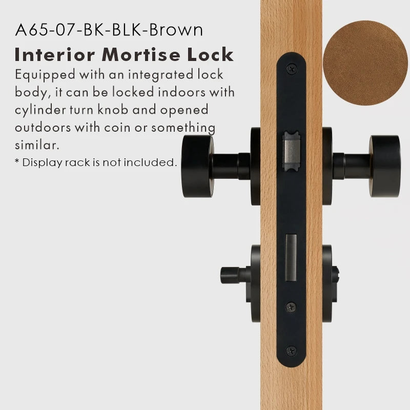 Round Solid Brass Door Knob Set, US Standard