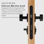 Round Solid Brass Door Knob Set, US Standard