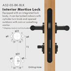 Plain Minimalist Solid Brass Door Lever Set, European Mortise