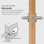 Diamond Knurled Solid Brass Door Lever Set, US Standard