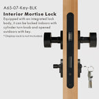 Round Solid Brass Door Knob Set, US Standard