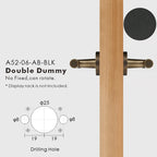 Leather Wrapped Solid Brass Door Lever Set, European Mortise