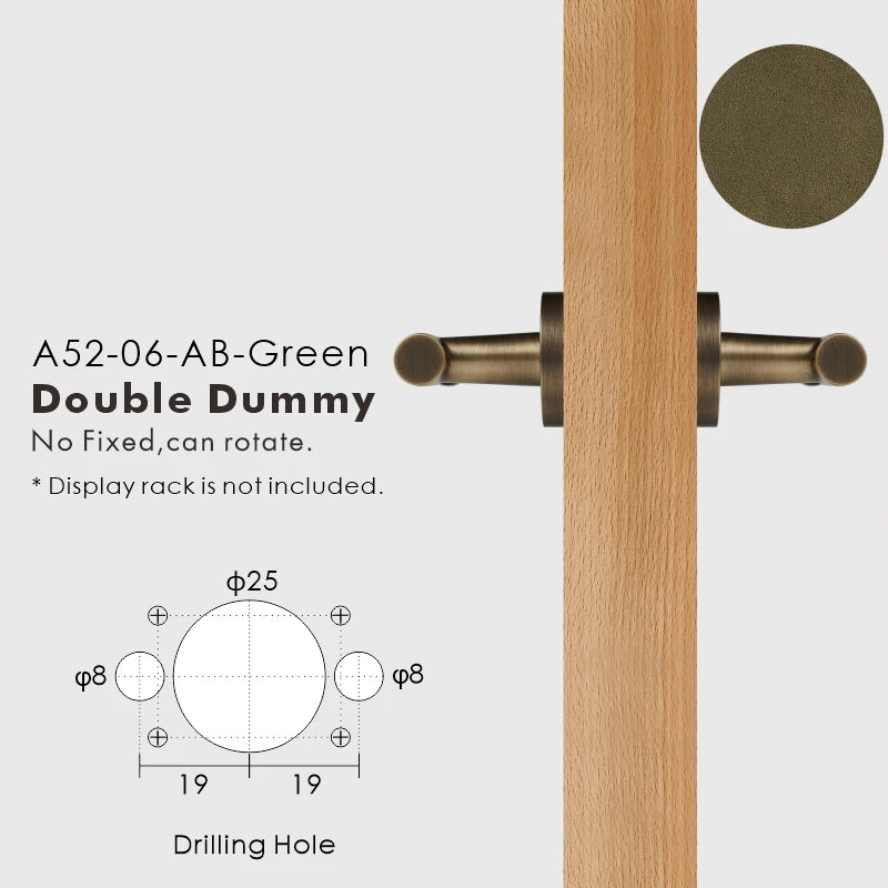 Leather Wrapped Solid Brass Door Lever Set, European Mortise