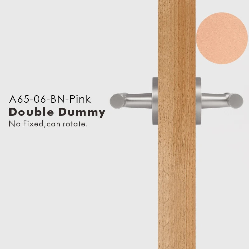 Leather Wrapped Solid Brass Door Lever Set, US Standard