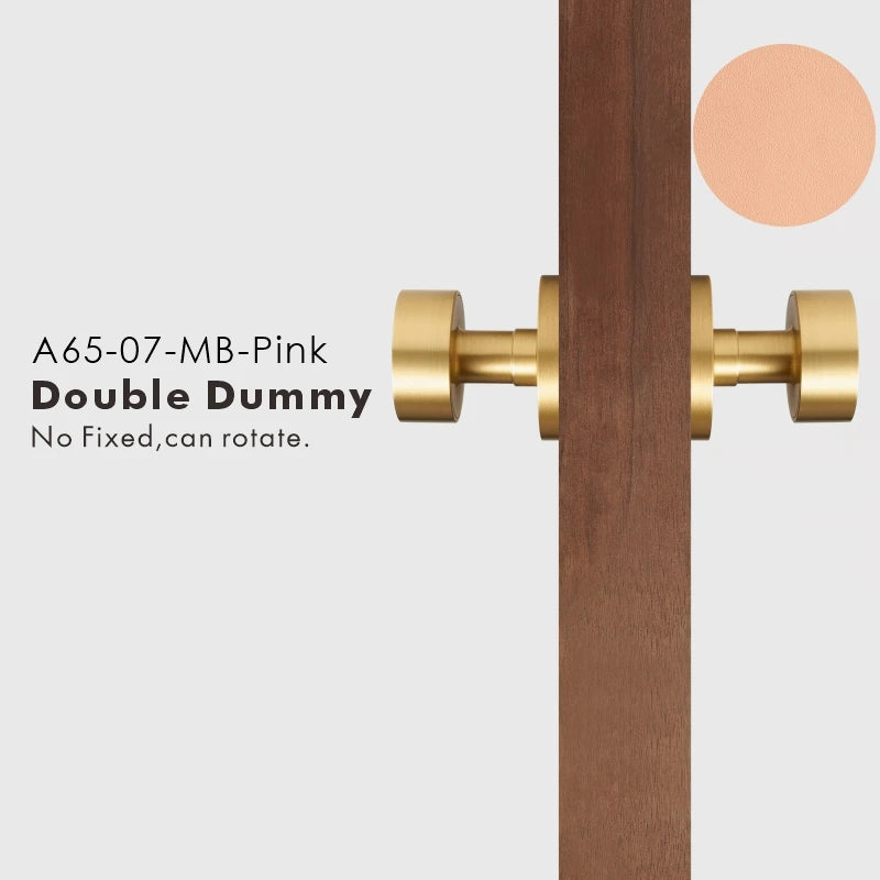 Round Solid Brass Door Knob Set, US Standard