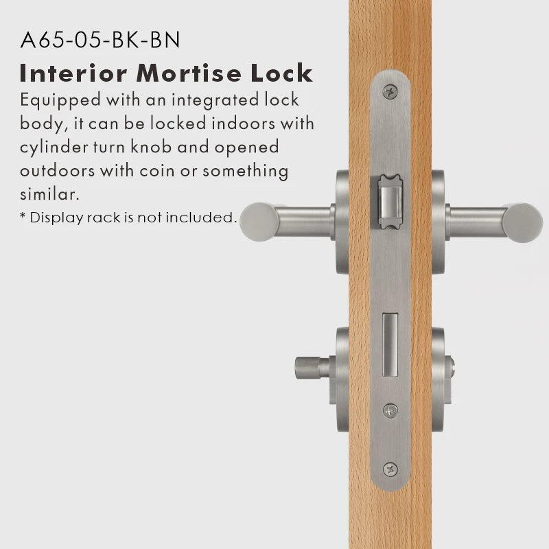 Plain Minimalist Solid Brass Door Lever Set, US Standard