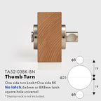 Plain Solid Brass Privacy Thumb Turn, European Mortise