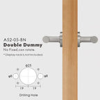 Plain Minimalist Solid Brass Door Lever Set, European Mortise